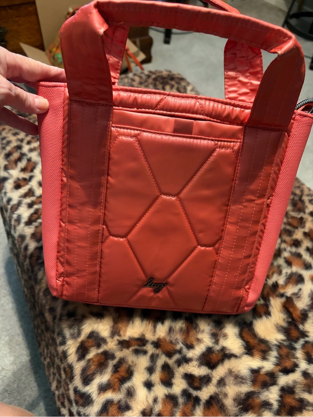 lug Cadance Quilted Coral-Red Tote